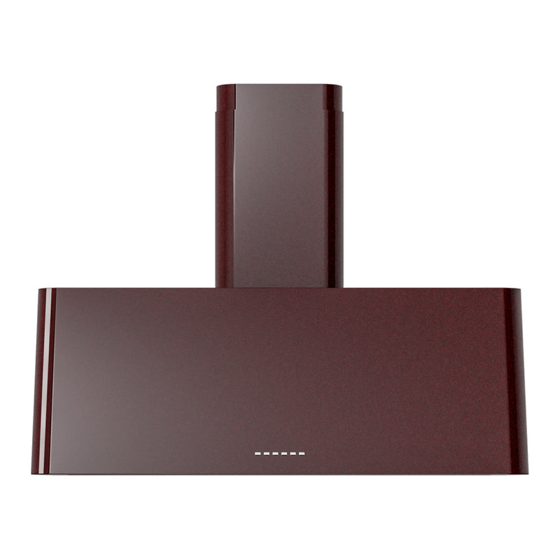 ILVE UAG36BU Nostalgie II 36 inch Wall Mount Range Hood with 600 CFM, 3 Speed + Intensive, Front LED Light Bar (Burgundy)