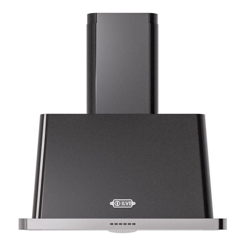 ILVE UAM76BK Majestic II 30 inch Range Hood with 600 CFM (Glossy Black)