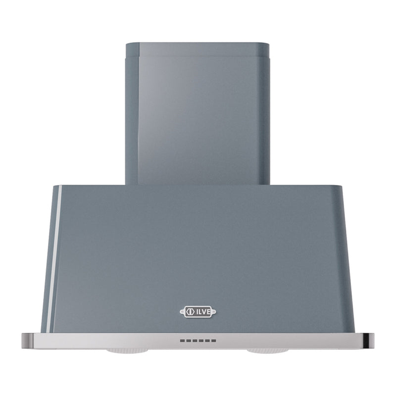 ILVE UAM90BG Majestic 36 in. Range Hood in Blue Grey
