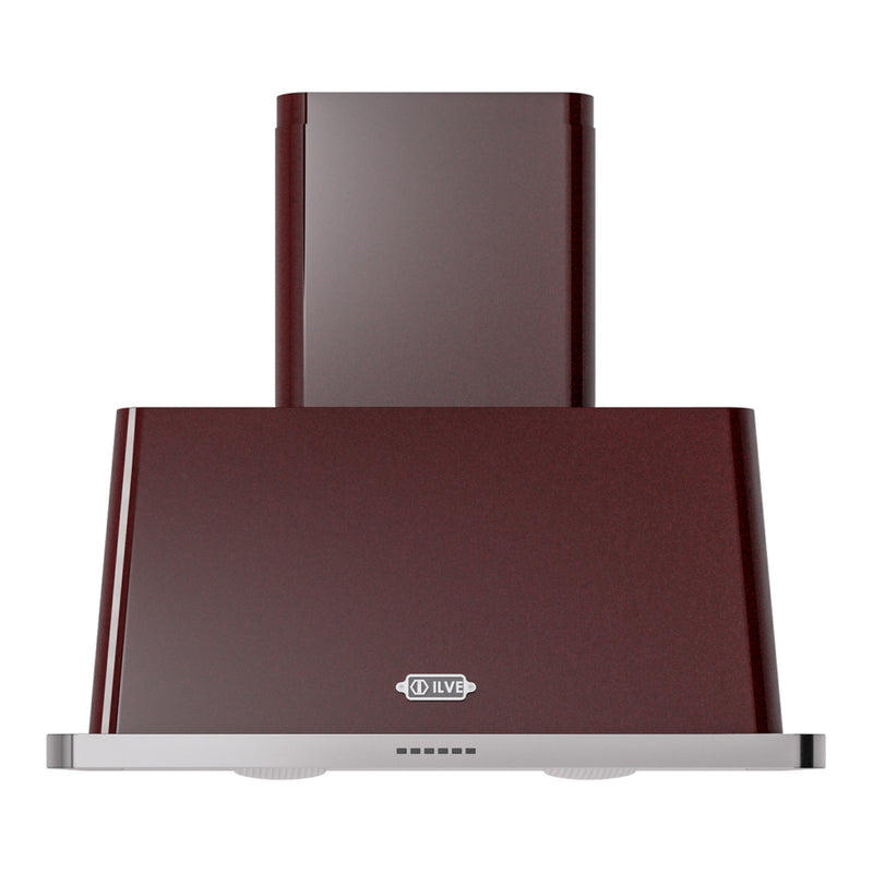 ILVE UAM90BU Majestic II 36 inch Range Hood with 600 CFM (Burgundy)