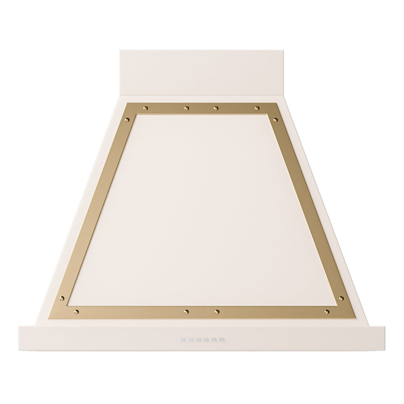 ILVE UANB30AWG Nostalgie II Noblesse 30 inch Range Hood with 600 CFM (Antique White, Brass)