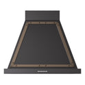 ILVE UANB30BKB Nostalgie II Noblesse 30 inch Range Hood with 600 CFM (Glossy Black, Burnished)