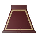 ILVE UANB30BUG Nostalgie II Noblesse 30 inch Range Hood with 600 CFM (Burgundy, Brass)