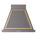 ILVE UANB30MGG Nostalgie II Noblesse 30 inch Range Hood with 600 CFM (Graphite Matte, Brass)
