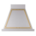 ILVE UANB30SSG Nostalgie II Noblesse 30 inch Range Hood with 600 CFM (Stainless Steel, Brass)