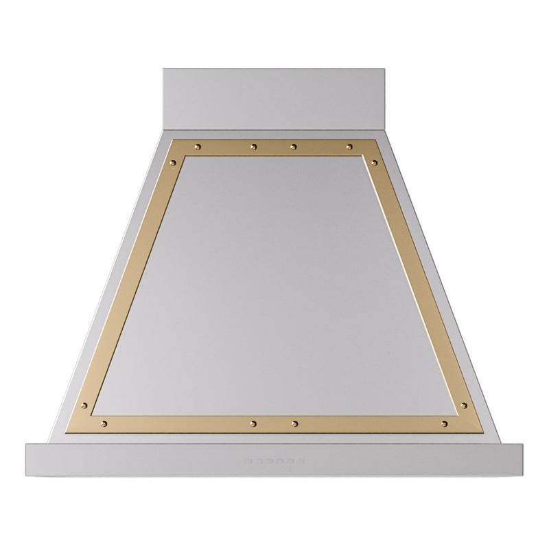 ILVE UANB30SSG Nostalgie II Noblesse 30 inch Range Hood with 600 CFM (Stainless Steel, Brass)