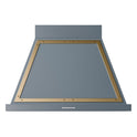 ILVE UANB36BGG Nostalgie II Noblesse 36 inch Range Hood (Blue Grey, Brass)
