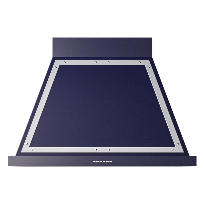 ILVE UANB36MBC Nostalgie II Noblesse 36 inch Range Hood (Midnight Blue, Chrome)