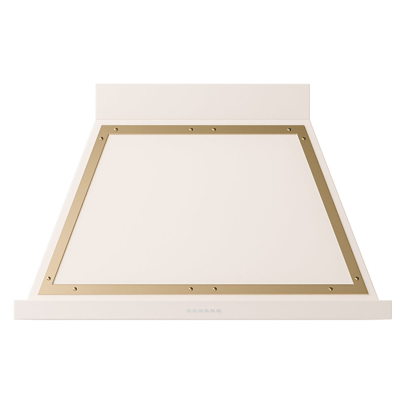 ILVE UANB40AWG Nostalgie II Noblesse 40 inch Range Hood with 600 CFM (Antique White, Brass)