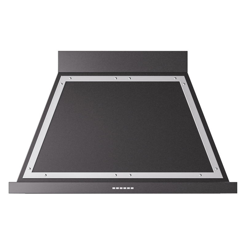 ILVE UANB40BKC Nostalgie II Noblesse 40 inch Range Hood with 600 CFM (Glossy Black, Chrome)