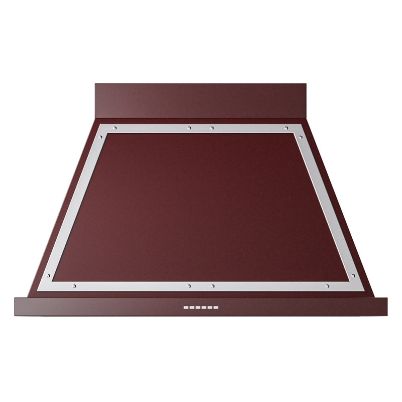 ILVE UANB40BUC Nostalgie II Noblesse 40 inch Range Hood with 600 CFM (Burgundy, Chrome)
