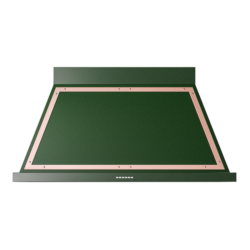 ILVE UANB48EGP Nostalgie II Noblesse 48 inch Range Hood with 600 CFM (Emerald Green, Copper)
