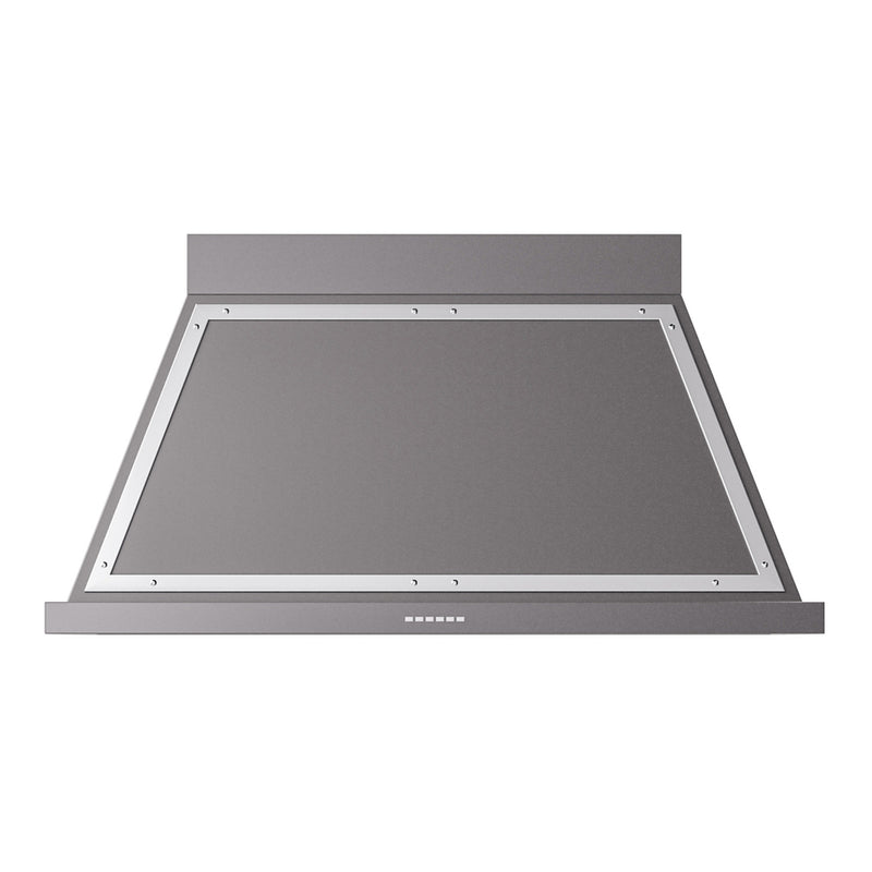 ILVE UANB48MGC Nostalgie II Noblesse 48 inch Range Hood with 600 CFM (Graphite Matte, Chrome)
