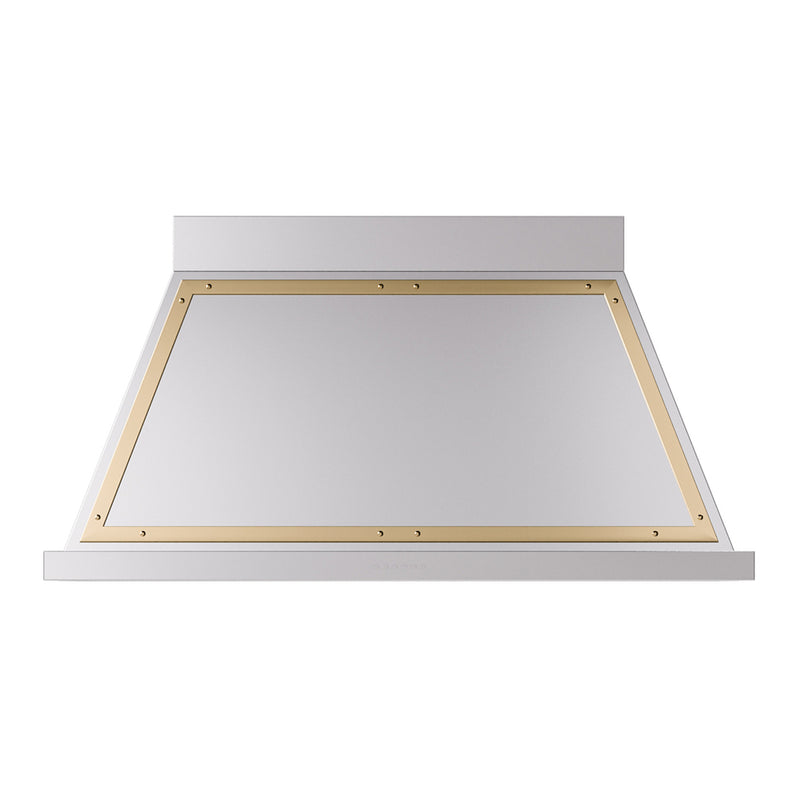 ILVE UANB48SSG Nostalgie II Noblesse 48 inch Range Hood with 600 CFM (Stainless Steel, Brass)