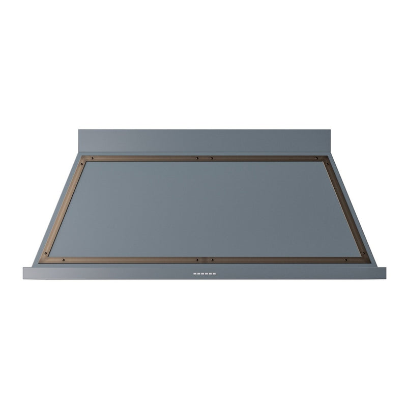 ILVE UANB60BGB Nostalgie II Noblesse 60 inch Range Hood with 600 CFM (Blue Grey, Burnished)