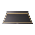 ILVE UANB60BKG Nostalgie II Noblesse 60 inch Range Hood with 600 CFM (Glossy Black, Brass)
