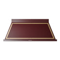ILVE UANB60BUG Nostalgie II Noblesse 60 inch Range Hood with 600 CFM (Burgundy, Brass)