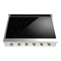 ILVE UHCPI366NSSG Nostalgie II 36 inch Built-In Induction Rangetop with 6 Elements (Brass)