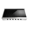 ILVE UHCPI486NSSB Nostalgie II 48 inch Built-In Induction Rangetop with 6 Elements, Stainless Steel (Burnished)