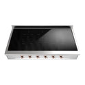 ILVE UHCPI486NSSP Nostalgie II 48 inch Built-In Induction Rangetop with 6 Elements, Stainless Steel (Copper)