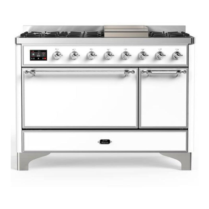 ILVE UM48FQNR3WHC Majestic 48 in. Dual Fuel Range in White