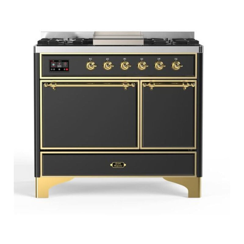 ILVE UMD10FDQNS3MGG Majestic II 40 in. Dual Fuel Range in Graphite Matte