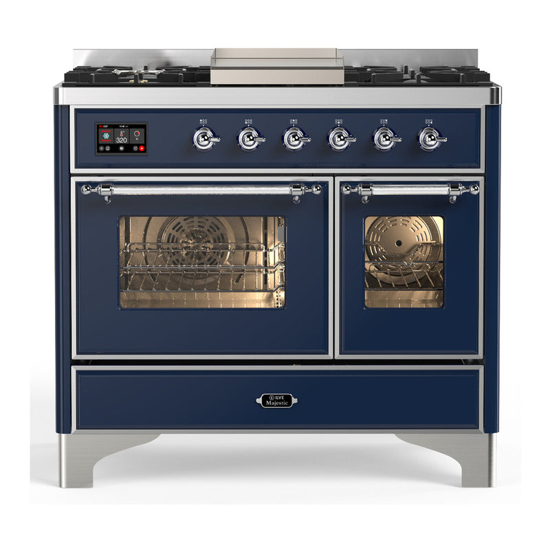 ILVE UMD40FNR3MBCLP Majestic 40 in. Dual Fuel Range in Midnight Blue
