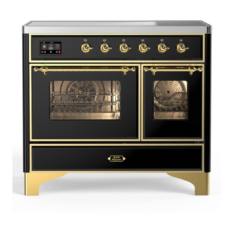 ILVE UMDIB40NR3BKG Majestic 40 in. Induction Range in Glossy Black