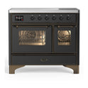 ILVE UMDIB40NR3MGB Majestic III 40 inch Induction Range with 6 Elements, 3.82 cu. ft. Total Oven Capacity (Triple Glass Door, Graphite Matte, Burnished)