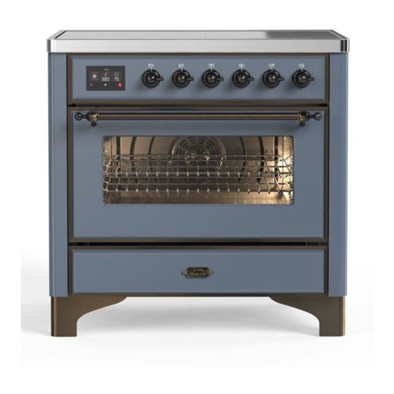 ILVE UMI09NS3BGB Majestic II 36 in. Induction Range in Blue Grey