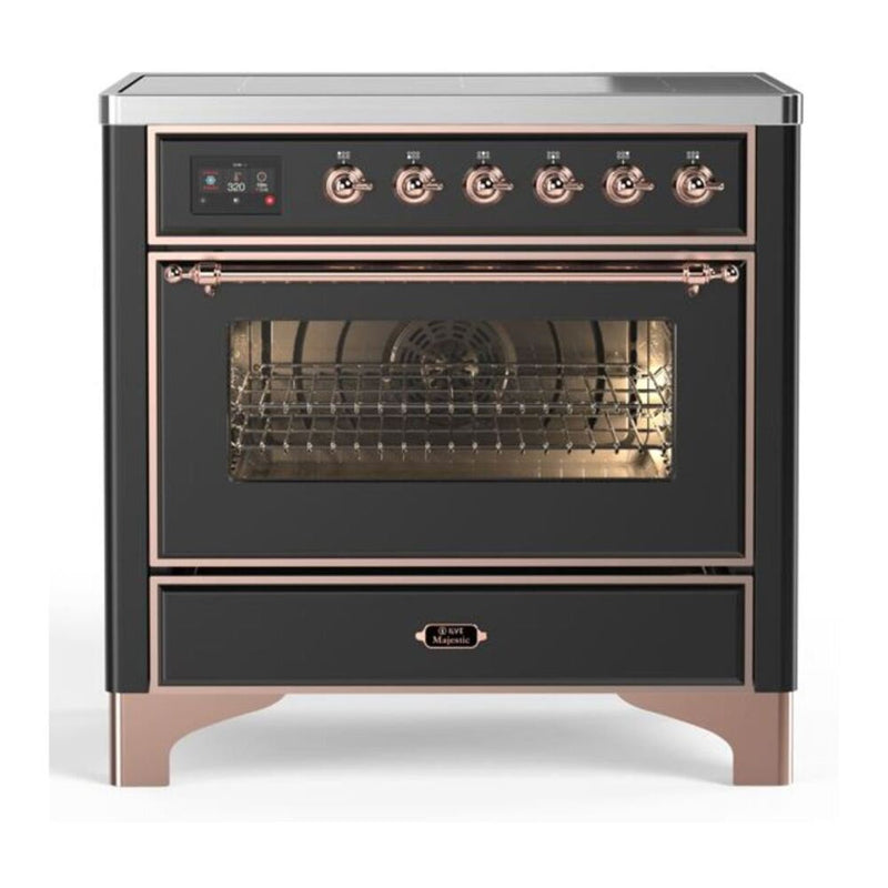 ILVE UMI09NS3MGP Majestic II 36 in. Induction Range in Graphite Matte