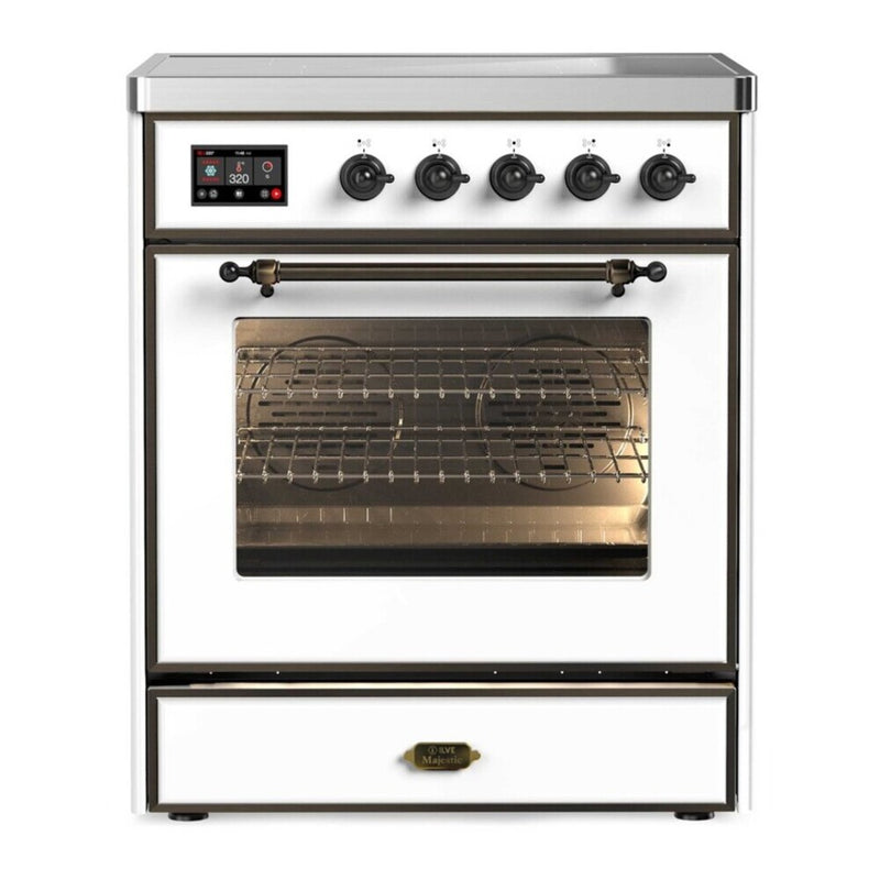 ILVE UMI30NE3WHB Majestic II 30 in. Induction Range in White