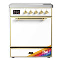 ILVE UMIB30QNR3RAG Majestic III 30 inch Induction Range with 4 Elements, 4 cu. ft. Oven Capacity (Solid Door, RAL, Brass)