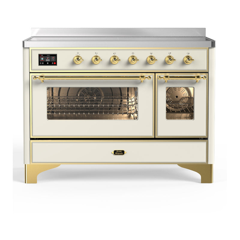 ILVE UMIB48NR3AWG Majestic 48 in. Induction Range in Antique White