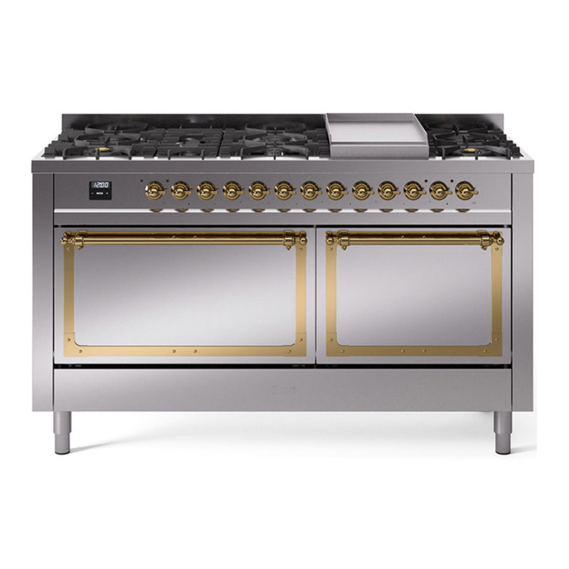 ILVE UN60FQNMPSSG Nostalgie 60 in. Dual Fuel Range in Stainless Steel