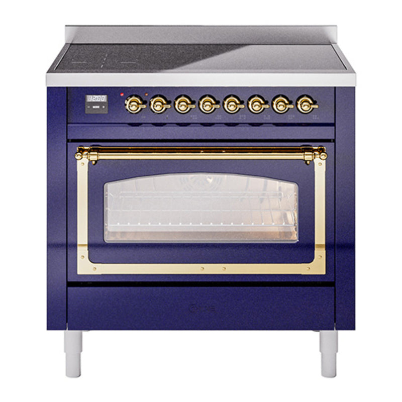 ILVE UNI366NMPMBG Nostalgie II 36 in. Induction Range in Midnight Blue