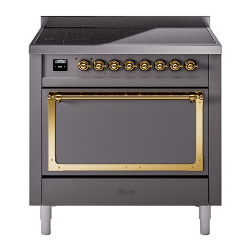 ILVE UNI366QNMPMGG Nostalgie II Noblesse 36 in. Induction Range - Graphite Matte
