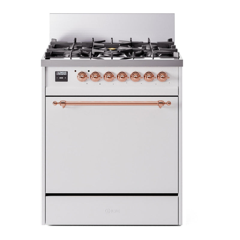 ILVE UP30QNMPWHP Nostalgie II 30 in. Dual Fuel Range in White