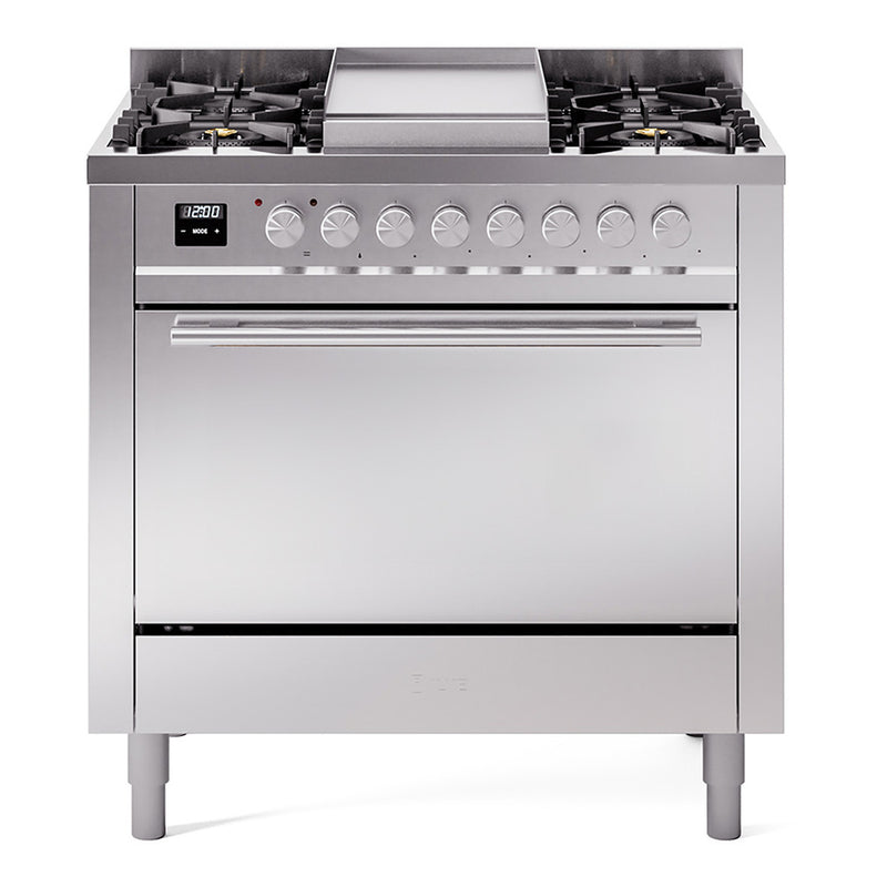 ILVE UP36FQMPSS Professional Plus II 36 in. Dual Fuel Range in Stainless Steel