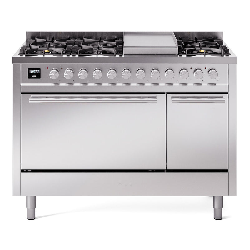 ILVE UP48FQMPSS Professional Plus II 48 in. Dual Fuel Range in Stainless Steel