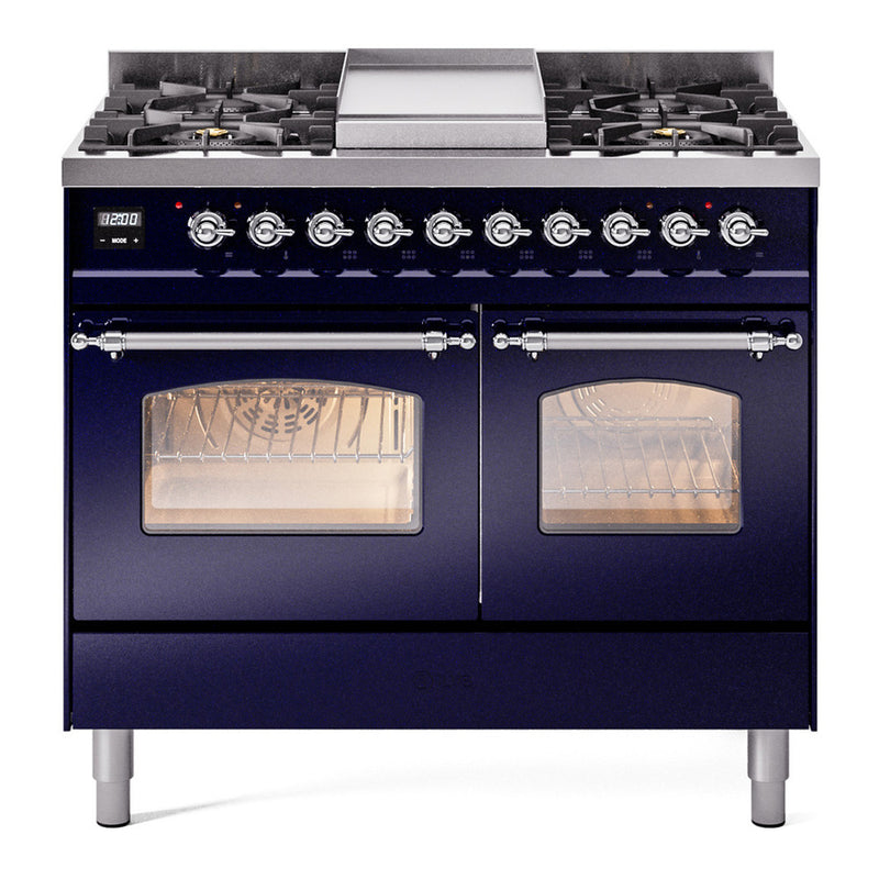 ILVE UPD40FNMPMBC Nostalgie II 40 in. Dual Fuel Range in Midnight Blue