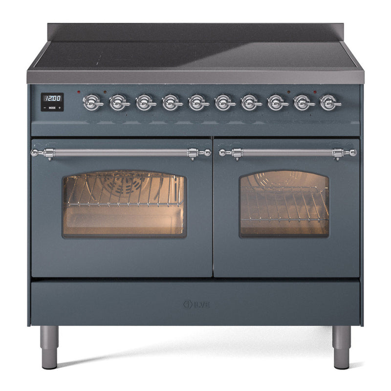 ILVE UPDI406NMPBGC Nostalgie II 40 in. Induction Range in Blue Grey