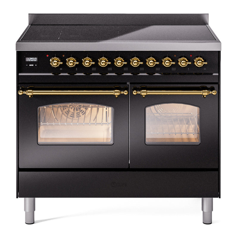 ILVE UPDI406NMPBKG Nostalgie II 40 in. Induction Range in Glossy Black