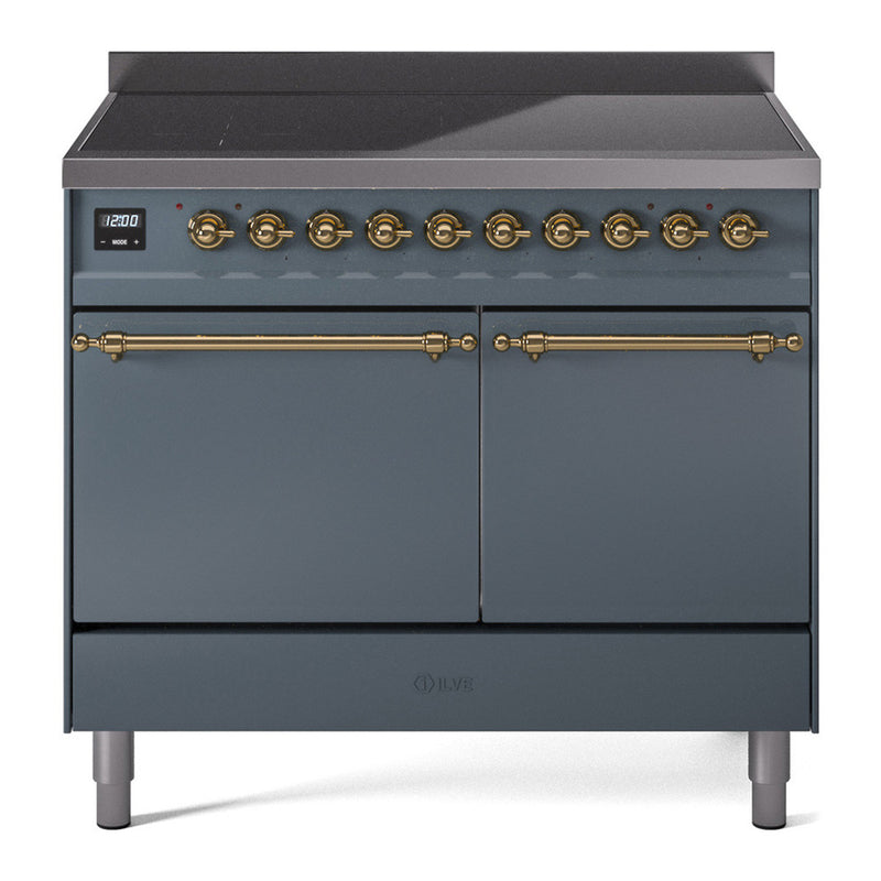 ILVE UPDI406QNMPBGG Nostalgie II 40 in. Induction Range in Blue Grey