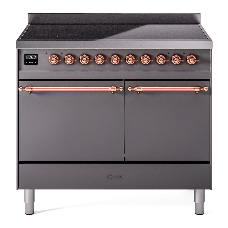 ILVE UPDI406QNMPMGP Nostalgie II 40 in. Induction Range in Graphite Matte