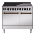 ILVE UPDI406QNMPSSB Nostalgie II 40 inch Induction Range with 6 Elements (Solid Door, Stainless Steel, Burnished)