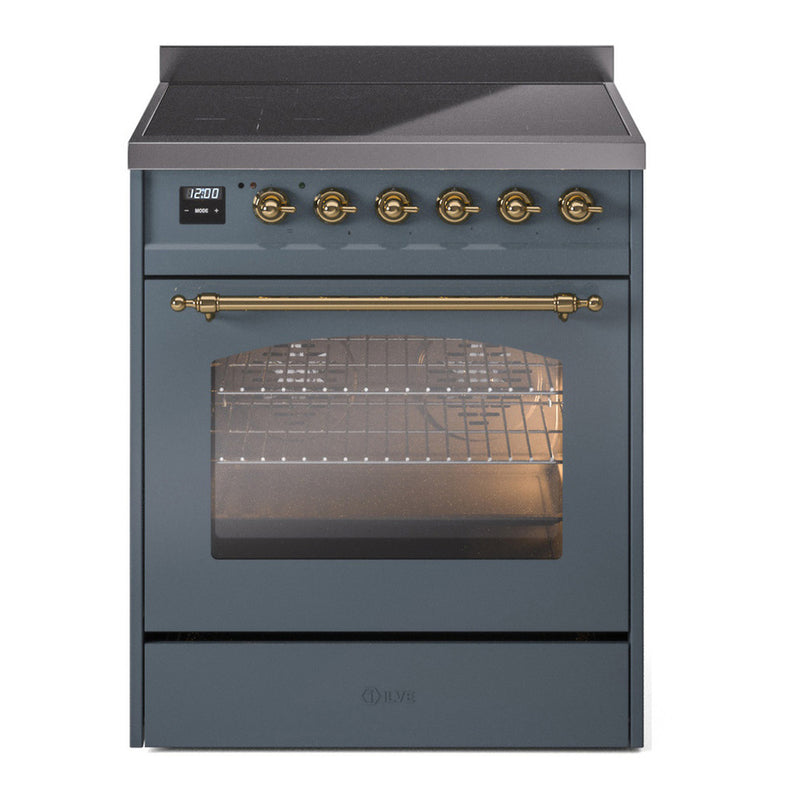 ILVE UPI304NMPBGG Nostalgie 30 in. Induction Range in Blue Grey