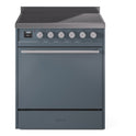 ILVE UPI304QMPBG Professional Plus II 30 inch Induction Range  (Solid Door, Blue Grey)