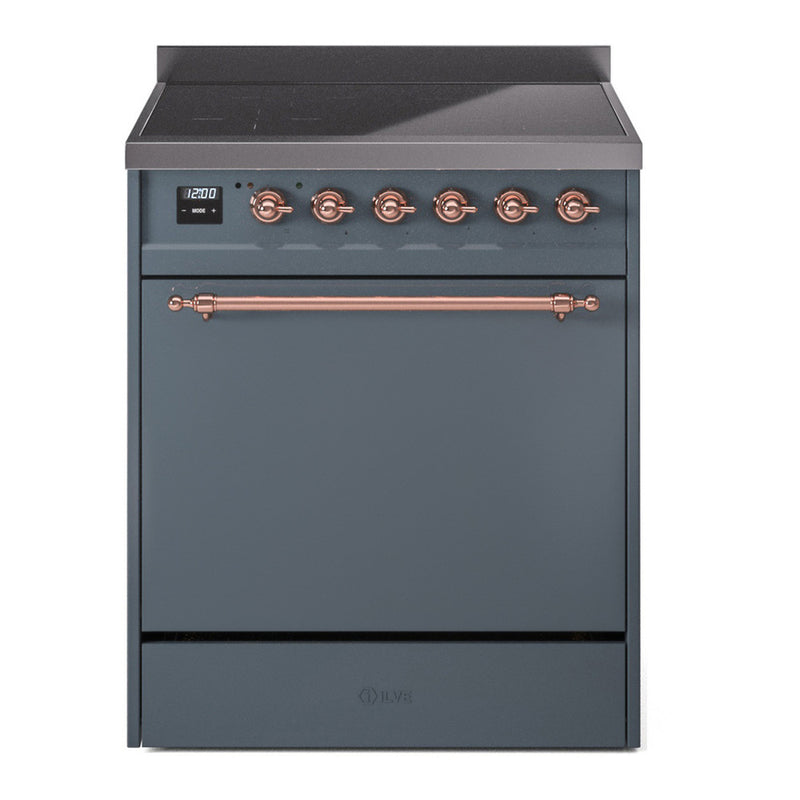 ILVE UPI304QNMPBGP Nostalgie II 30 in. Induction Range in Blue Grey