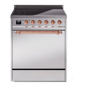 ILVE UPI304QNMPSSP Nostalgie II 30 inch Induction Range with 4 Elements (Solid Door, Stainless Steel, Copper)